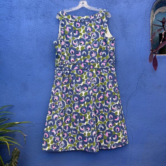 boden abstract floral print sleeveless cotton dress - Picture 6 of 6